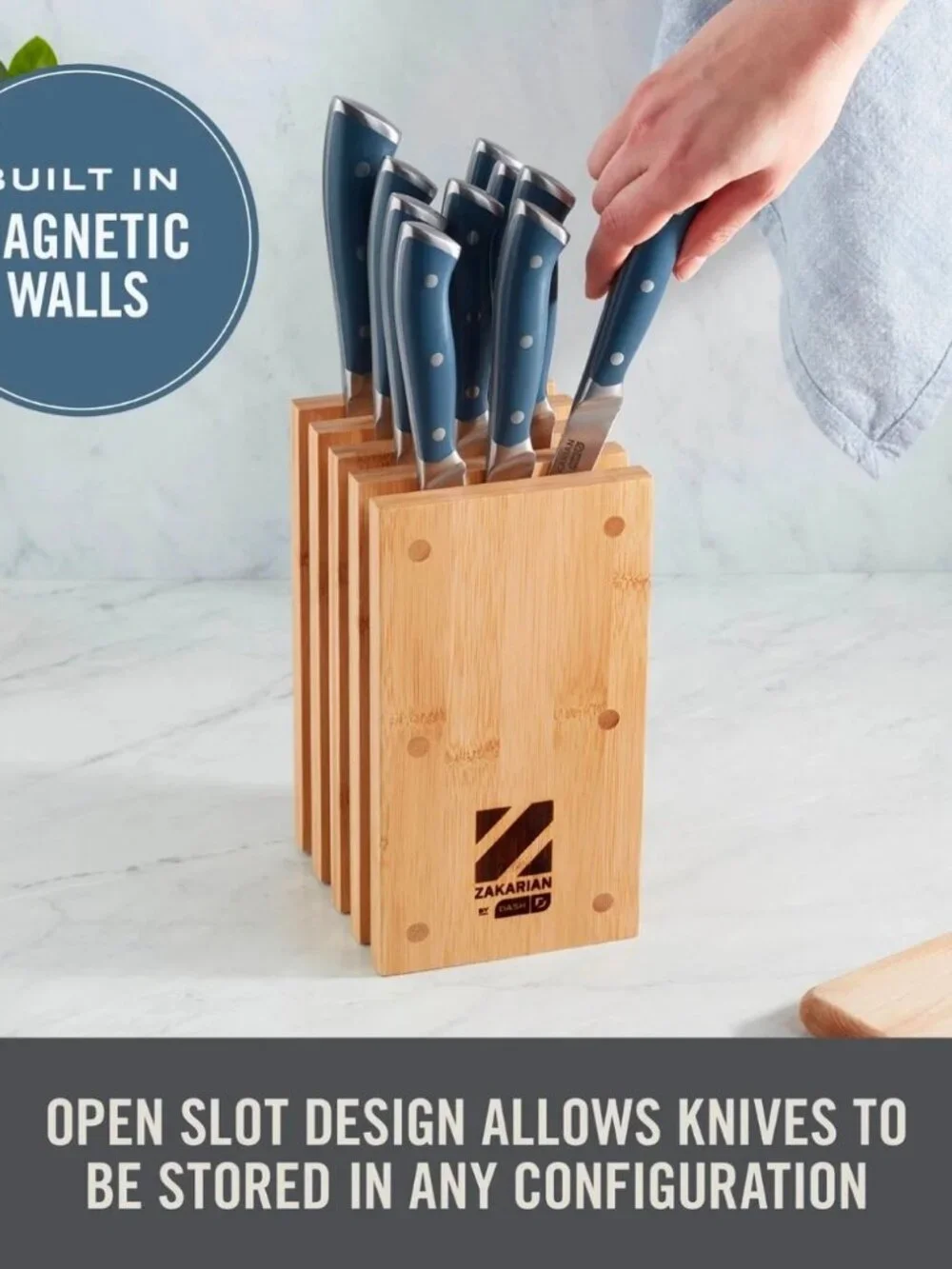 Zakarian Magnetic Knife Block